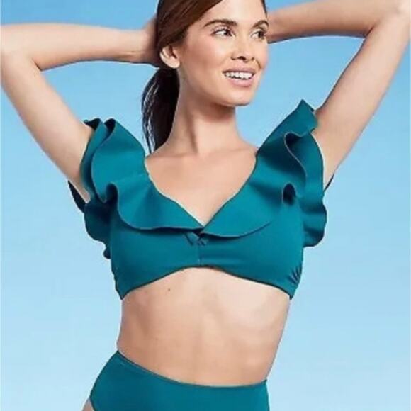 Shade & Shore Ruffle Bralette Bikini Top - Picture 2 of 6